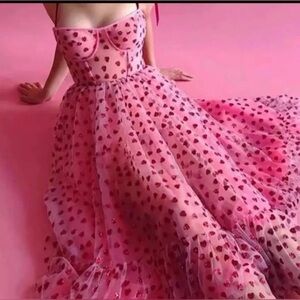 NEVER WORN Betsey Johnson Heart Print Dress Size 2
